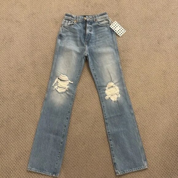 KHAITE Danielle -distressed high rise jeans - Picture 1 of 5